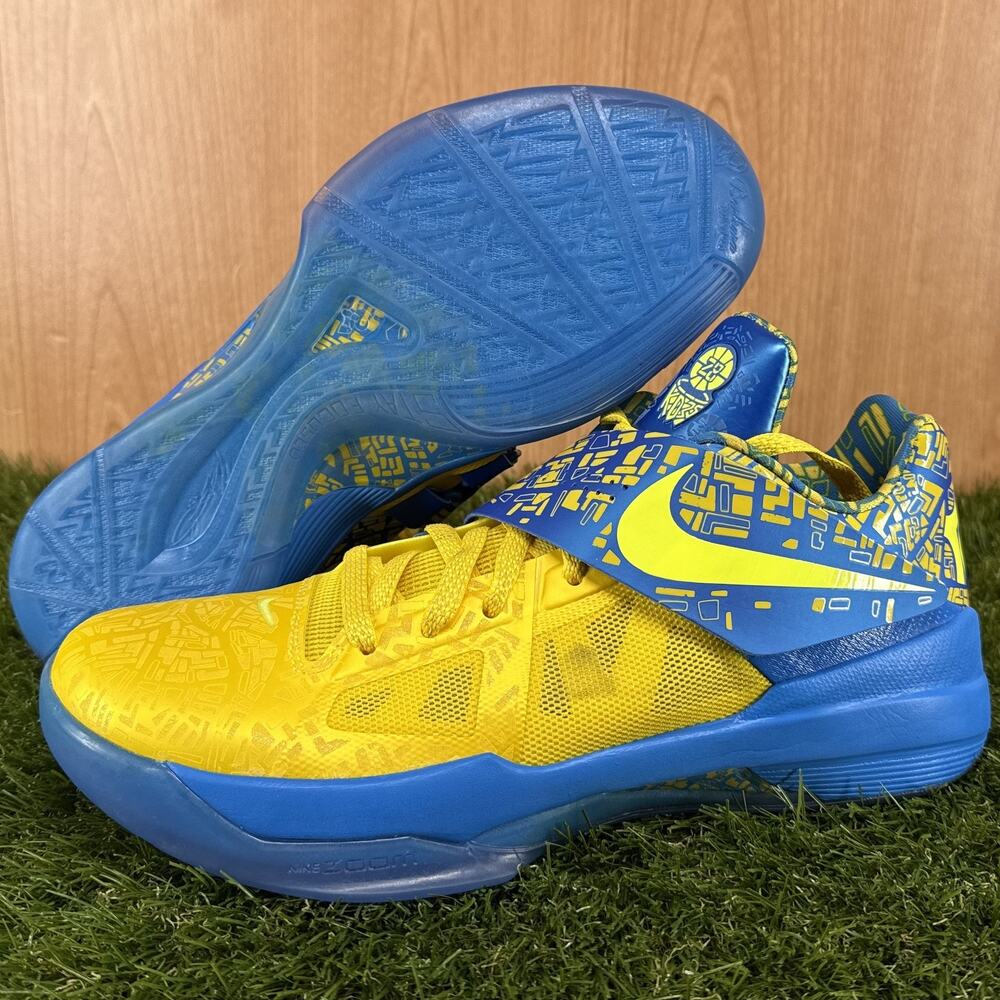 Nike KD 4 (Zoom) Photo Blue Lemon Twist-Tour Yellow FZ5916-400 Men's Size 9